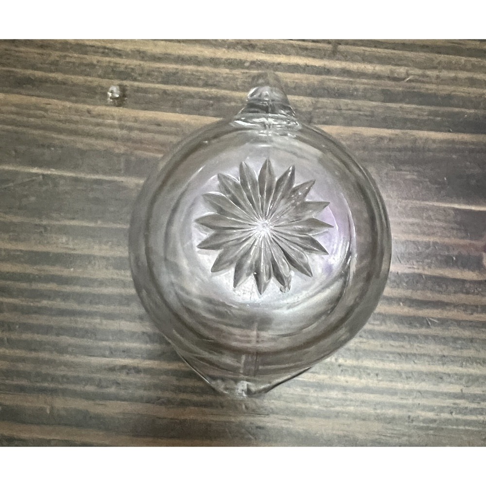 Small Creamer Crystal Etched Glass Vintage‎ Floral - Picture 4 of 5